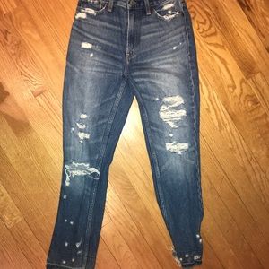 Abercrombie Dark Wash Ripped Skinny Jeans